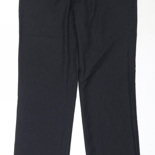 George Mens Blue  Polyester Trousers  Size 32 in L31 in Regular