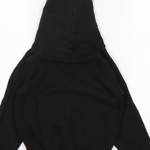 Awdis Boys Black  Cotton Pullover Hoodie Size 5-6 Years   - Zac