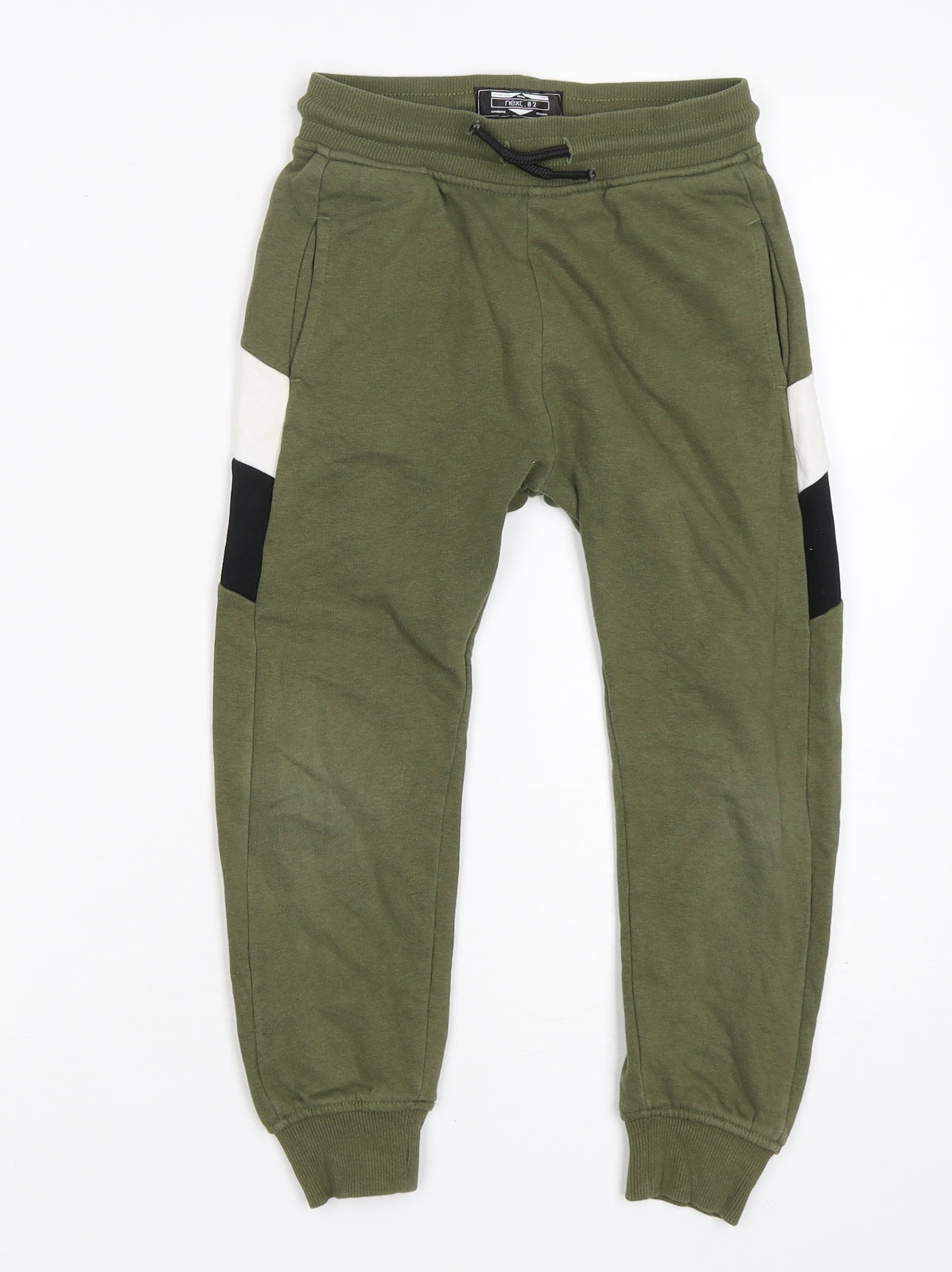 NEXT Boys Green  Cotton Sweatpants Trousers Size 6-7 Years  Regular