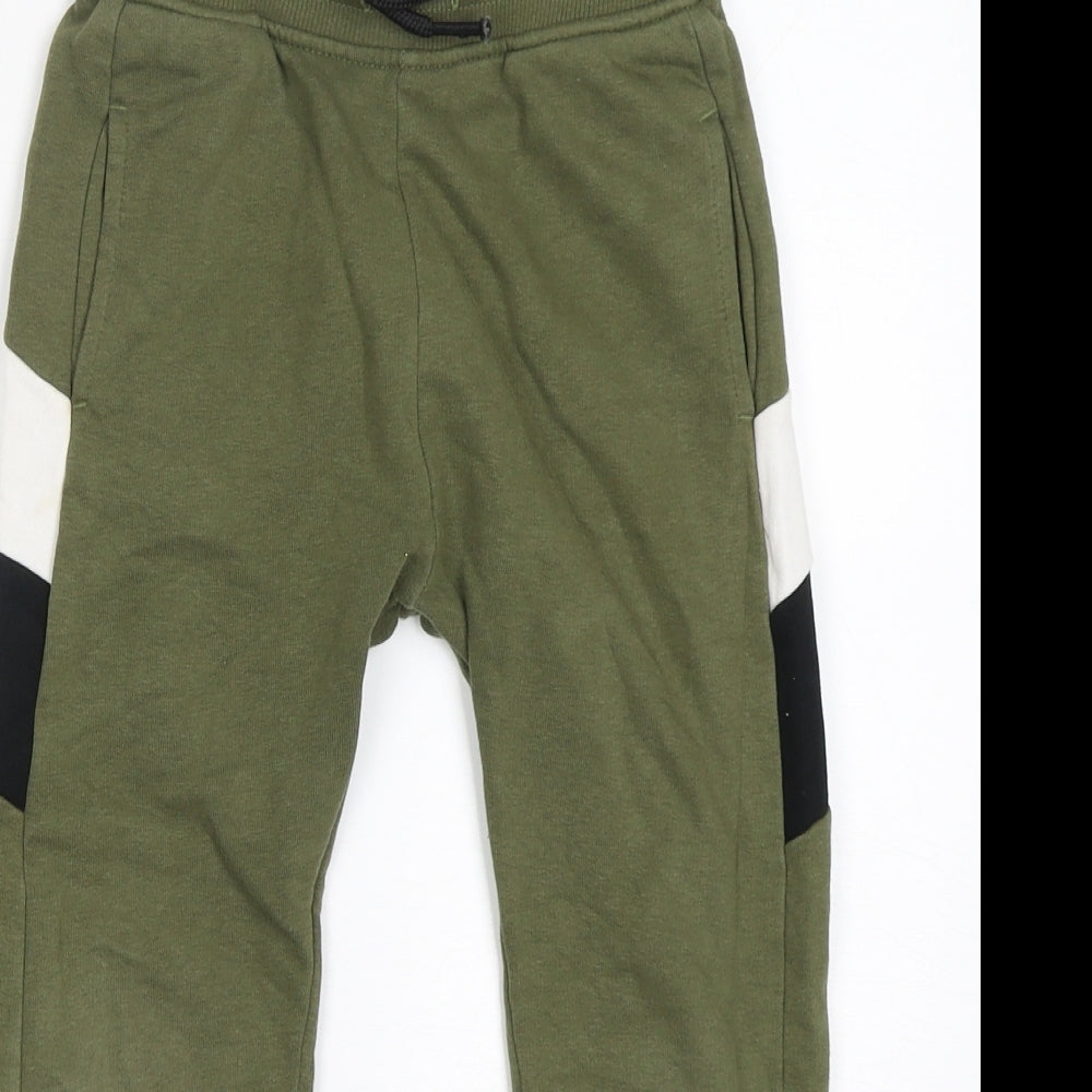 NEXT Boys Green  Cotton Sweatpants Trousers Size 6-7 Years  Regular