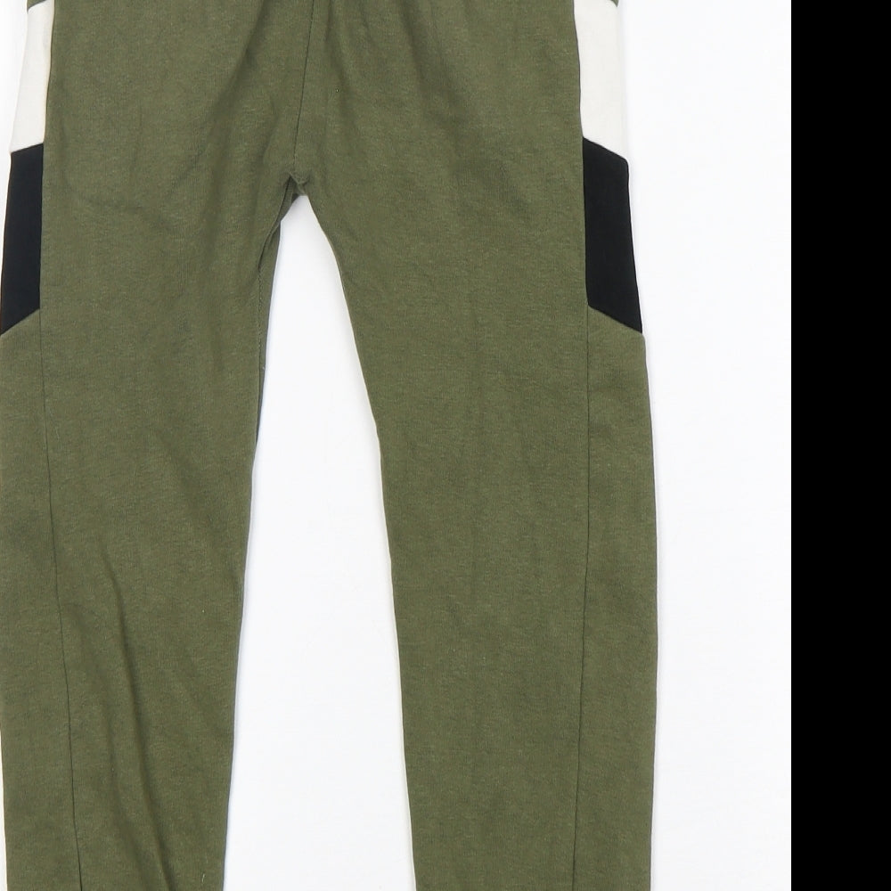 NEXT Boys Green  Cotton Sweatpants Trousers Size 6-7 Years  Regular
