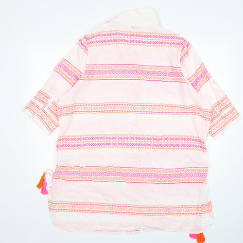Papaya Womens Multicoloured Striped Cotton Shirt Dress  Size XL  Collared
