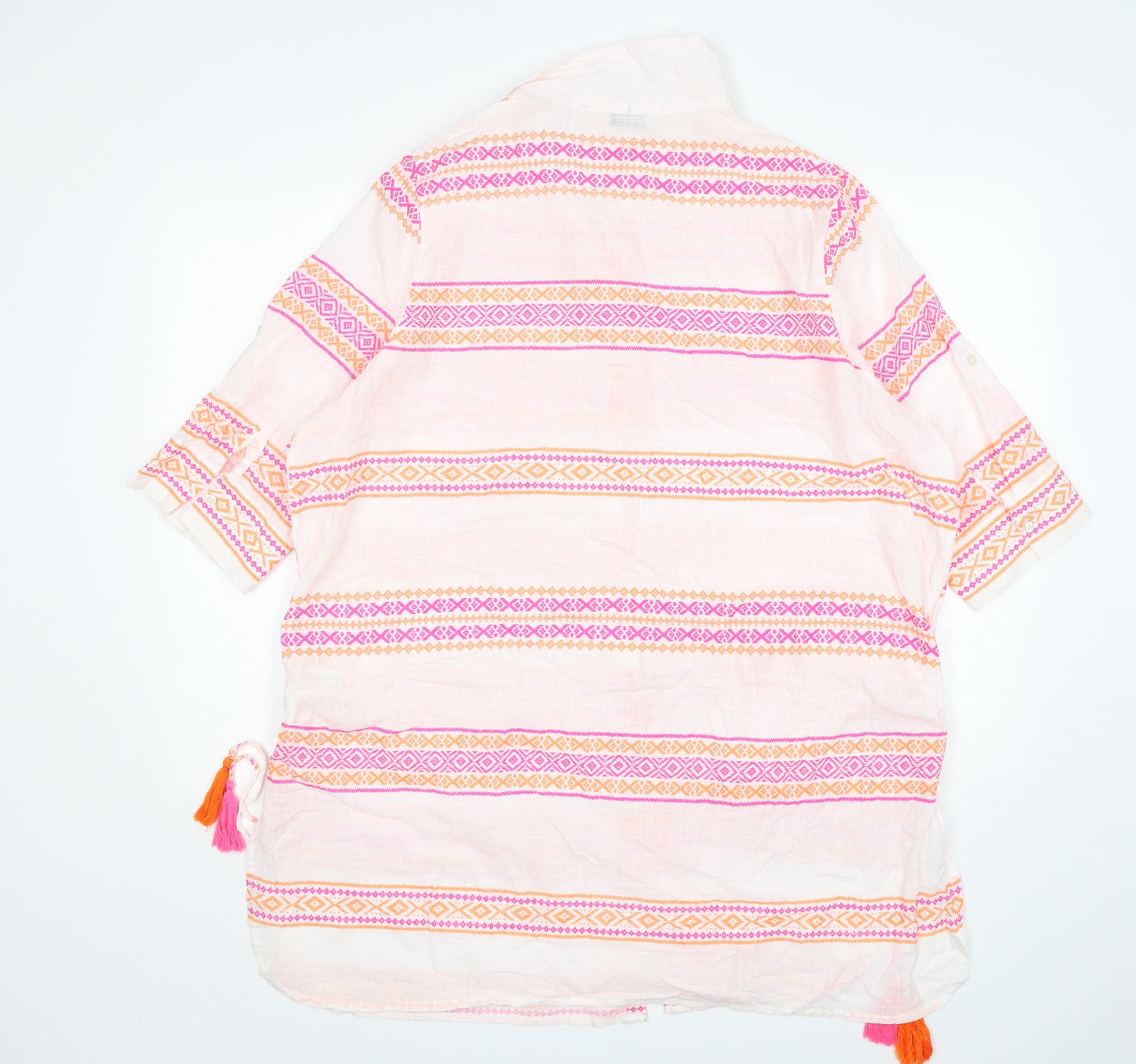 Papaya Womens Multicoloured Striped Cotton Shirt Dress  Size XL  Collared