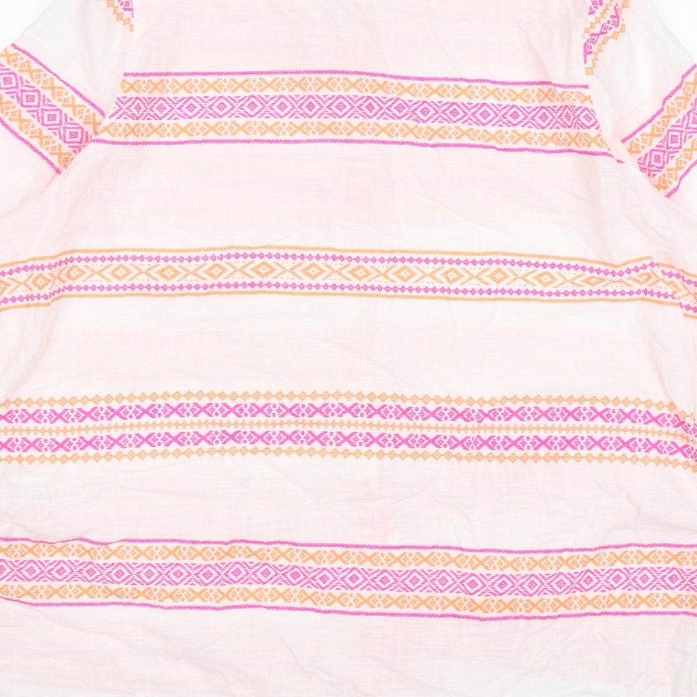 Papaya Womens Multicoloured Striped Cotton Shirt Dress  Size XL  Collared