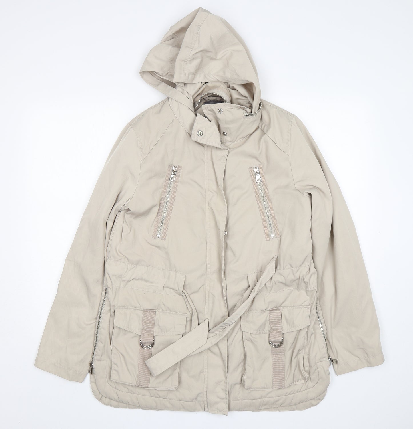 NEXT Womens Beige   Parka Coat Size 14