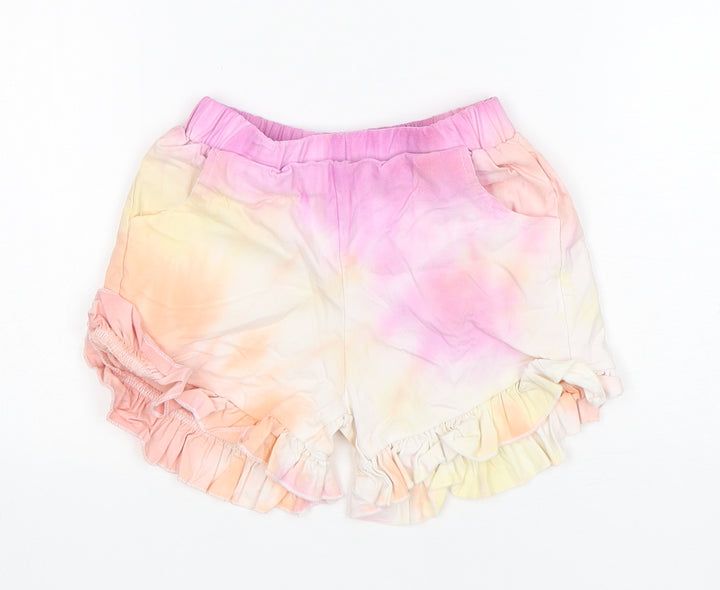 Shein Girls Multicoloured Viscose Sweat Shorts Size 7 Years Regular