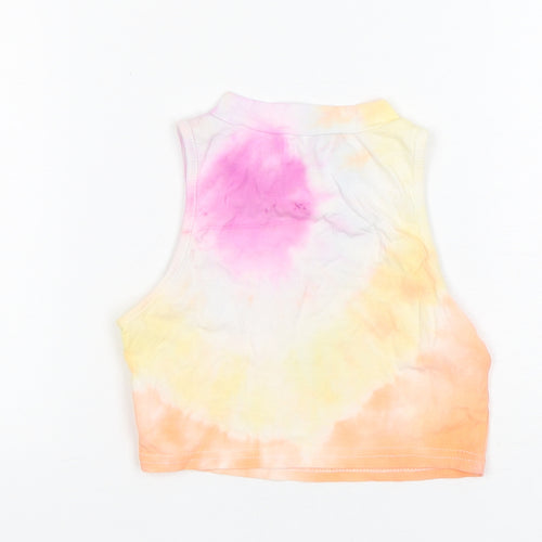 Shein  Girls Multicoloured  Cotton Basic Tank Size 7 Years Round Neck