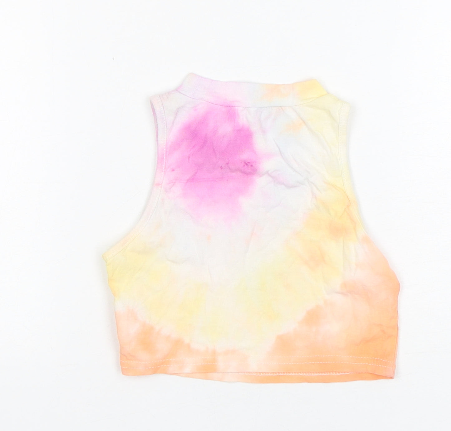 Shein  Girls Multicoloured  Cotton Basic Tank Size 7 Years Round Neck