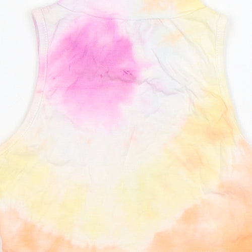Shein  Girls Multicoloured  Cotton Basic Tank Size 7 Years Round Neck