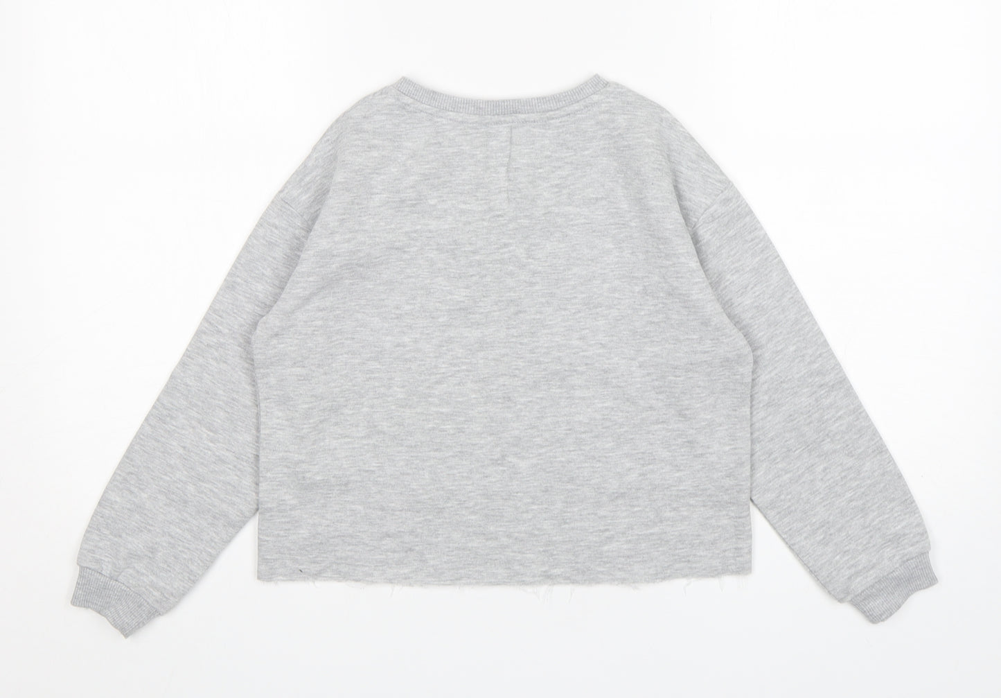 George Girls Grey  Polyester Pullover Sweatshirt Size 6-7 Years