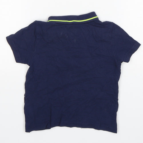 F&F Boys Blue  Cotton Basic Polo Size 2-3 Years Collared