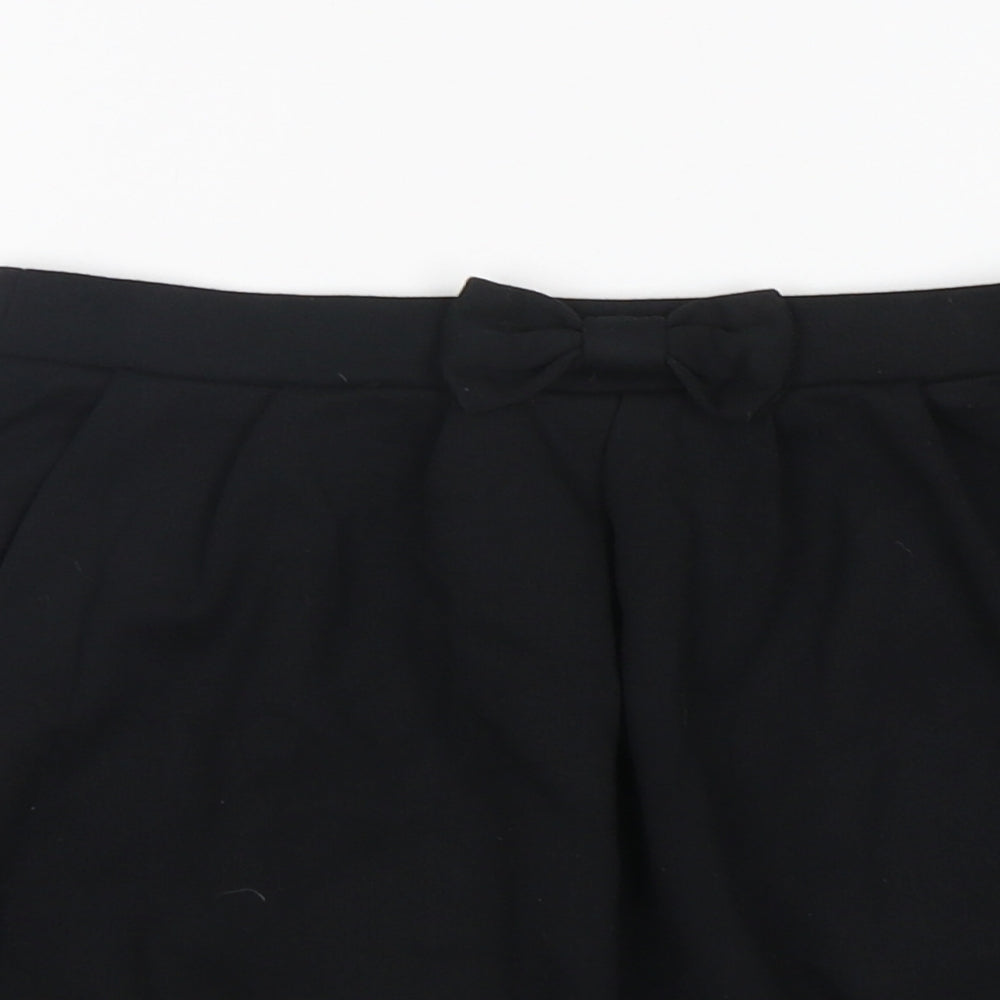 George Girls Black  Polyester A-Line Skirt Size 7-8 Years  Regular