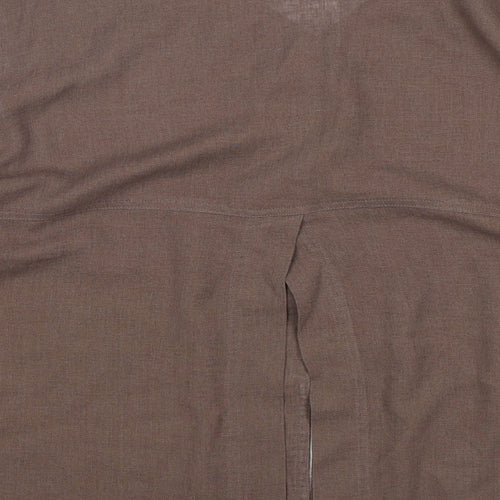 EAST Womens Brown  Linen Jacket Blazer Size 12