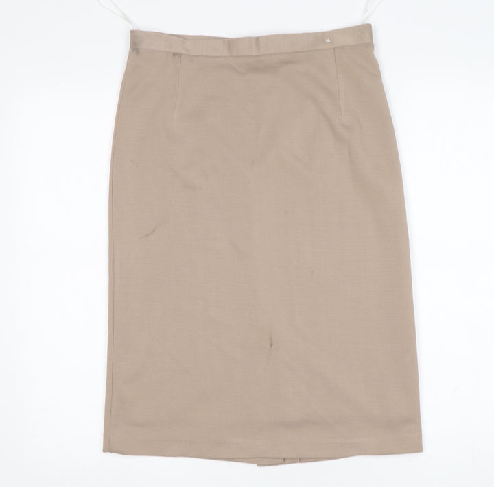 GRAY&OSBOURN Womens Beige  Acrylic Straight & Pencil Skirt Size 10