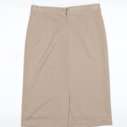 GRAY&OSBOURN Womens Beige  Acrylic Straight & Pencil Skirt Size 10