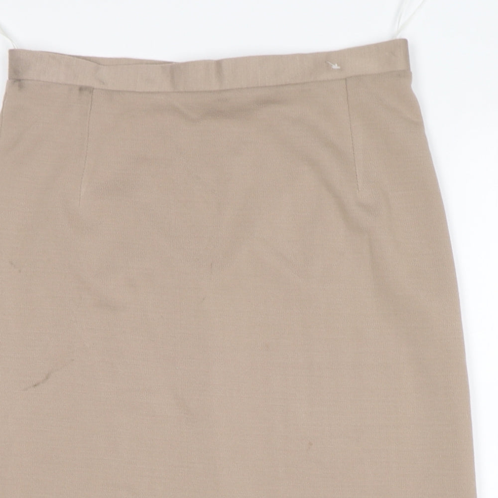 GRAY&OSBOURN Womens Beige  Acrylic Straight & Pencil Skirt Size 10