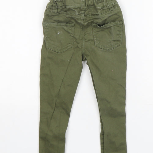 Denim Co Boys Green  Cotton Skinny Jeans Size 3-4 Years  Regular