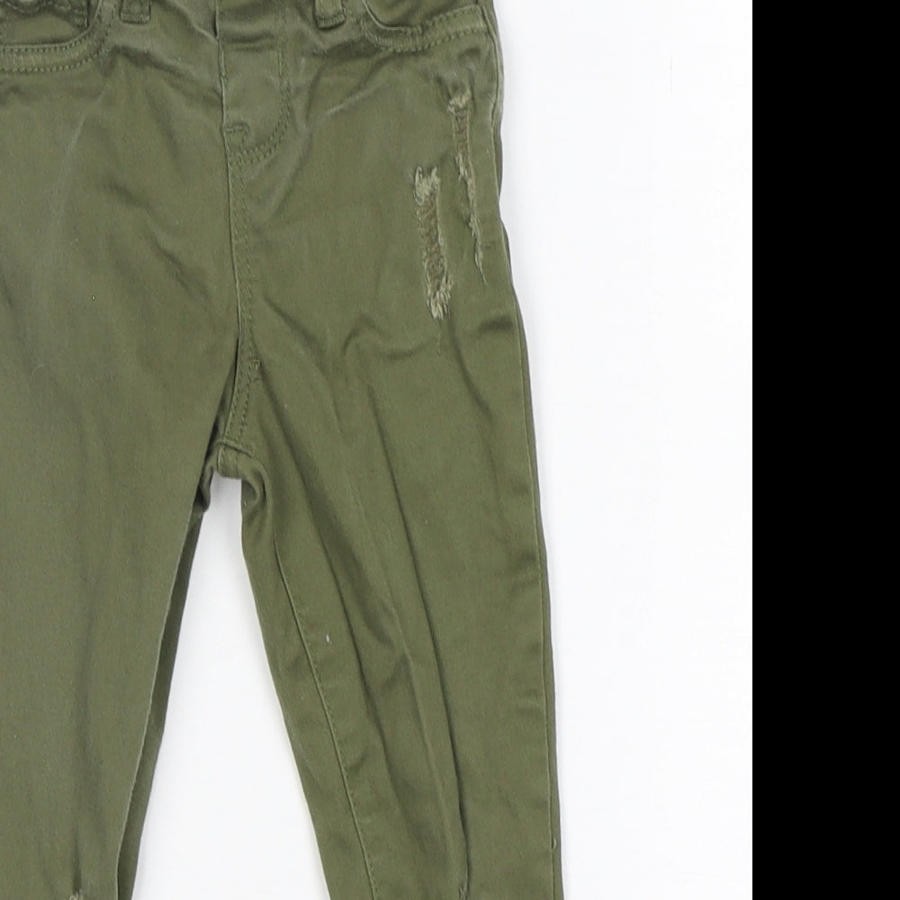 Denim Co Boys Green  Cotton Skinny Jeans Size 3-4 Years  Regular