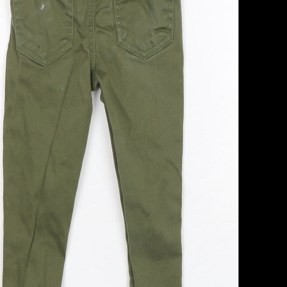 Denim Co Boys Green  Cotton Skinny Jeans Size 3-4 Years  Regular