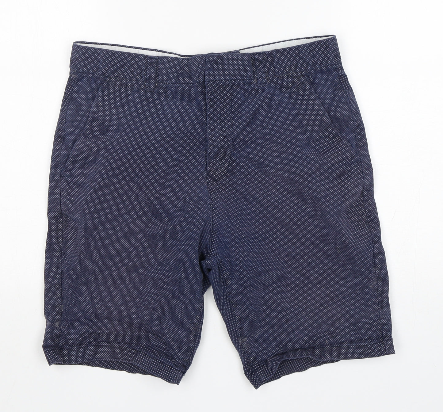 NEXT Mens Blue  Cotton Chino Shorts Size 30 L9 in Regular