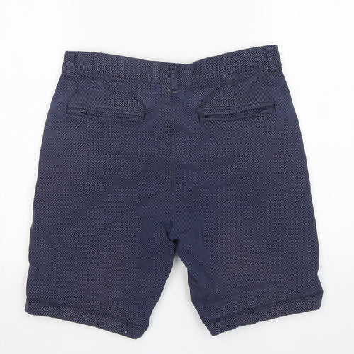 NEXT Mens Blue  Cotton Chino Shorts Size 30 L9 in Regular
