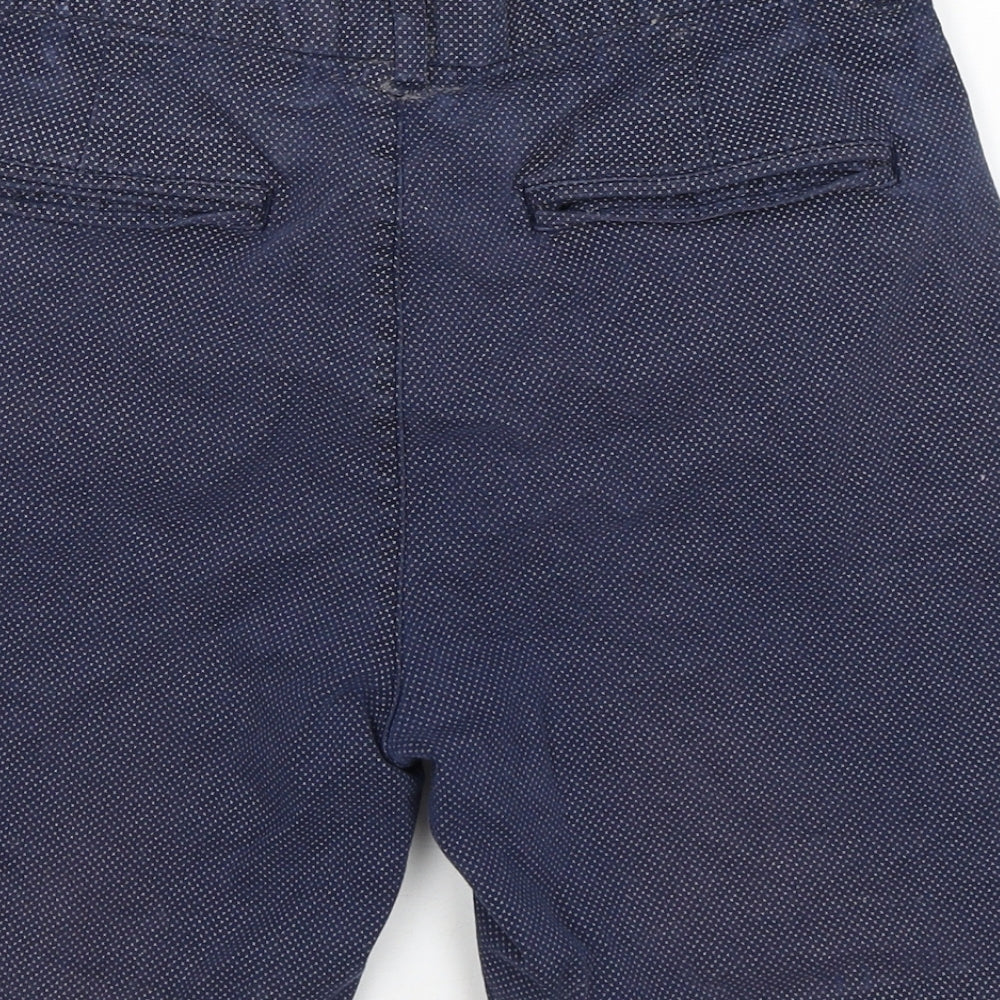 NEXT Mens Blue  Cotton Chino Shorts Size 30 L9 in Regular