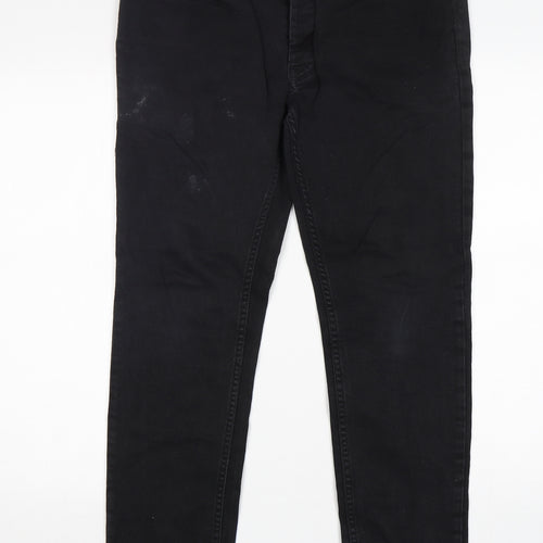 Burton  Womens Black  Cotton Skinny Jeans Size 32 L30 in Regular