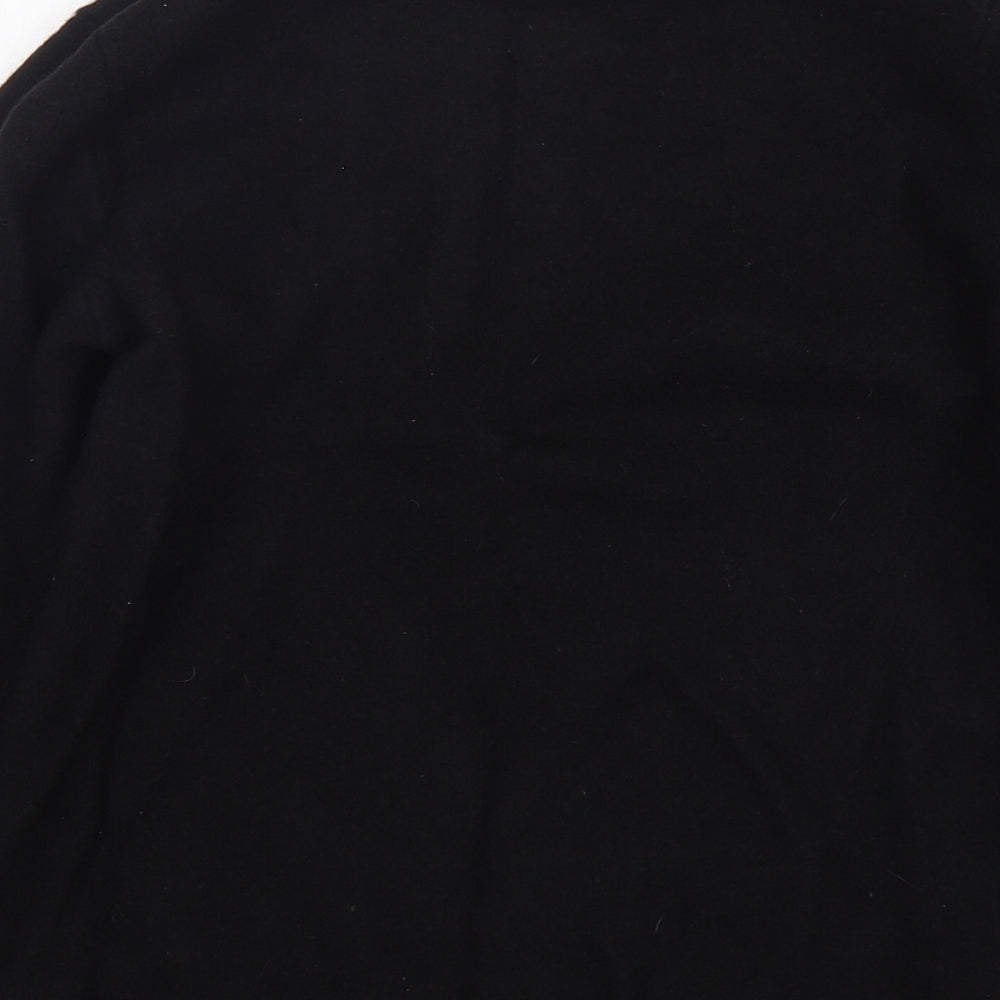 H&M Womens Black Round Neck  Wool Pullover Jumper Size M