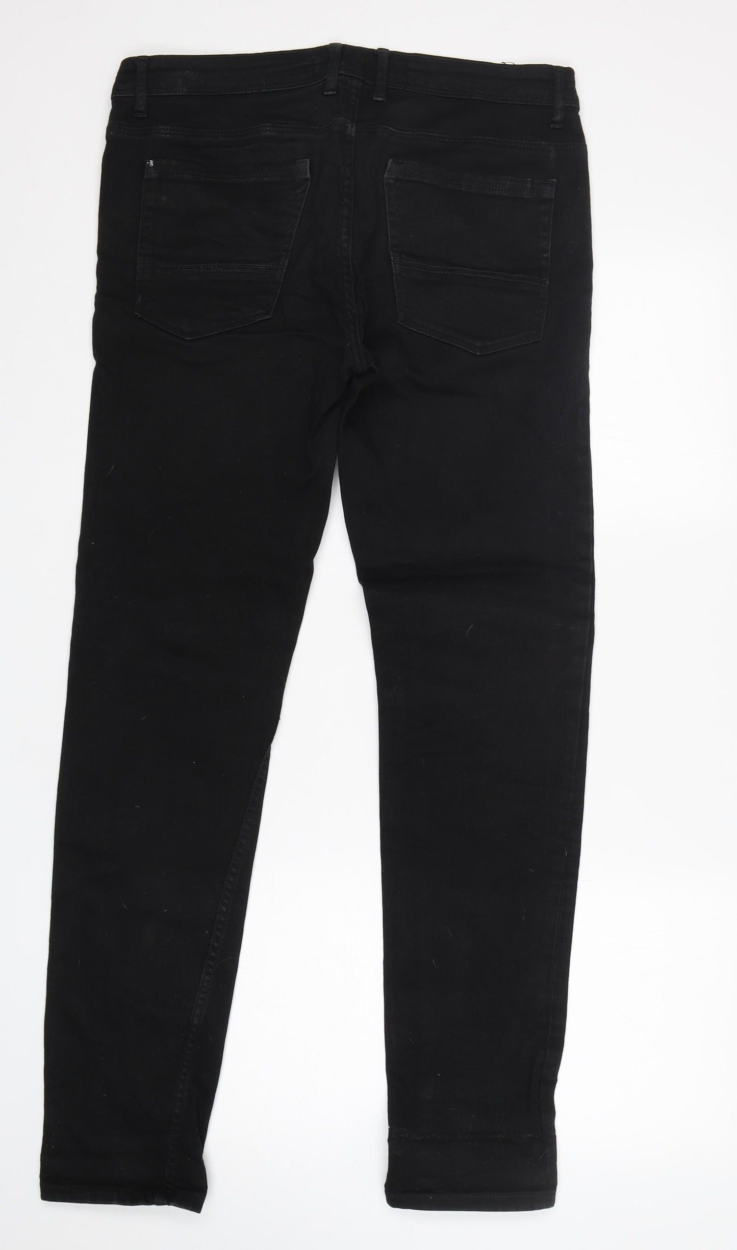 Burton  Mens Black  Cotton Skinny Jeans Size 32 L34 in Regular