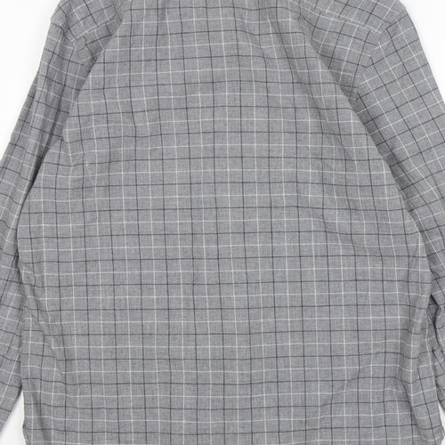 Burton  Mens Grey Check Cotton  Button-Up Size M Collared
