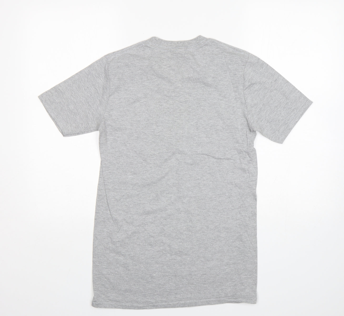 Gildan Womens Grey  Cotton Basic T-Shirt Size S Round Neck