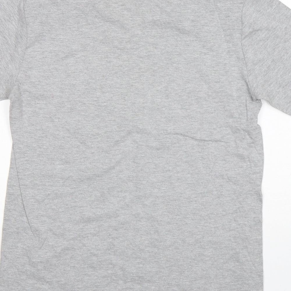 Gildan Womens Grey  Cotton Basic T-Shirt Size S Round Neck