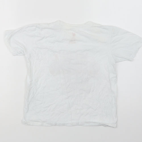 L.F.C. Boys White  Cotton Basic T-Shirt Size 9-10 Years Crew Neck  - Liverpool FC