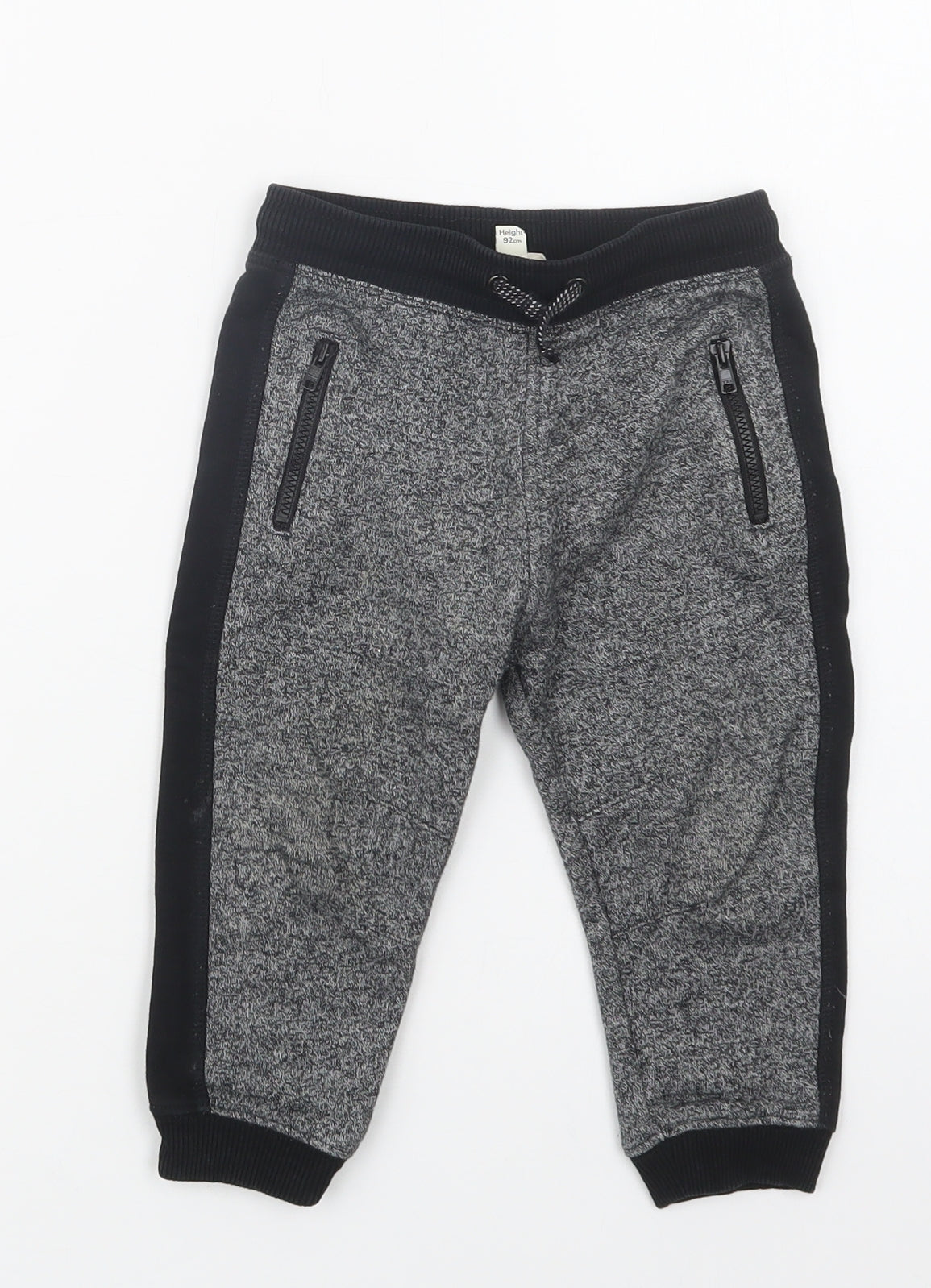 River Island Baby Grey  Cotton Jogger Trousers Size 18-24 Months  Drawstring