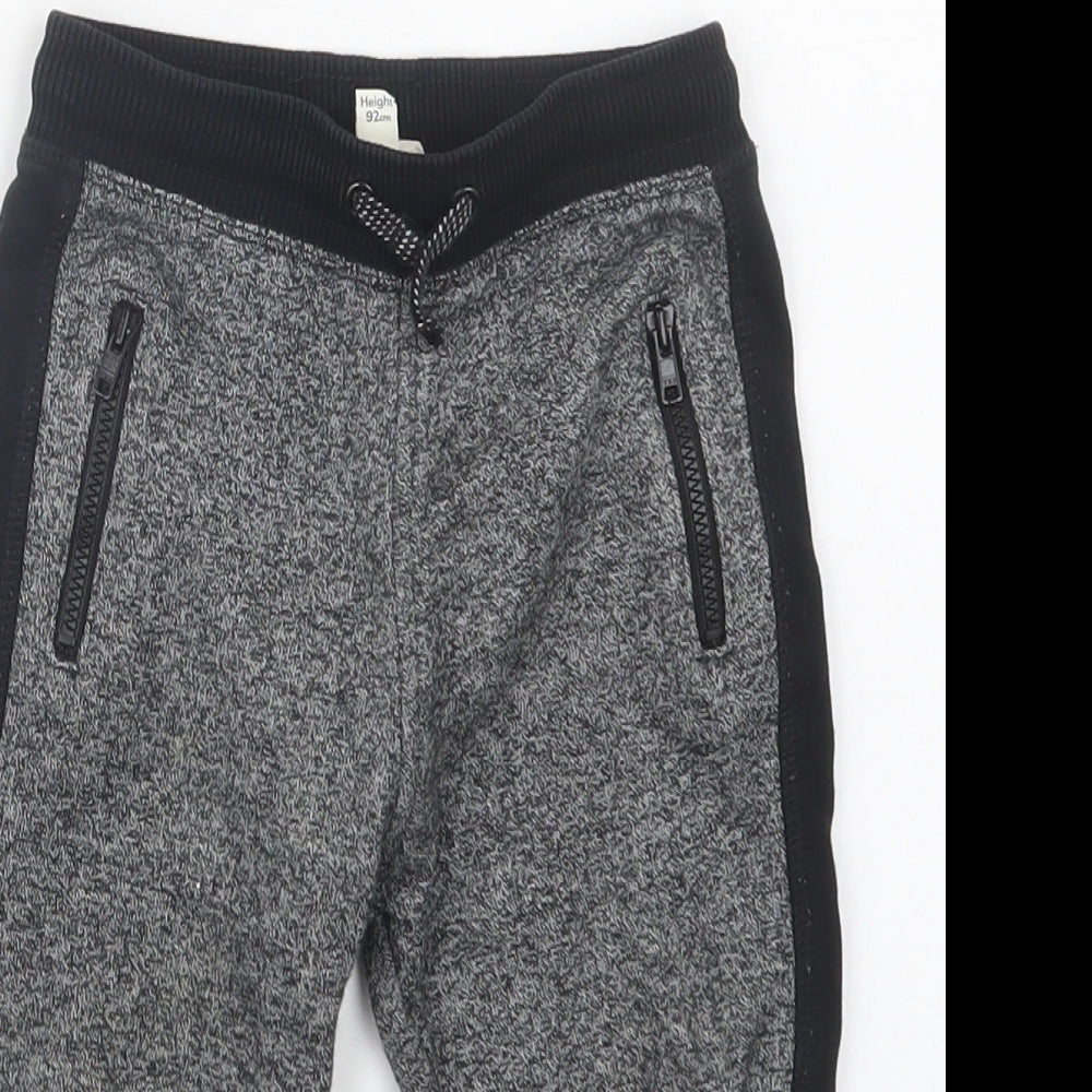 River Island Baby Grey  Cotton Jogger Trousers Size 18-24 Months  Drawstring