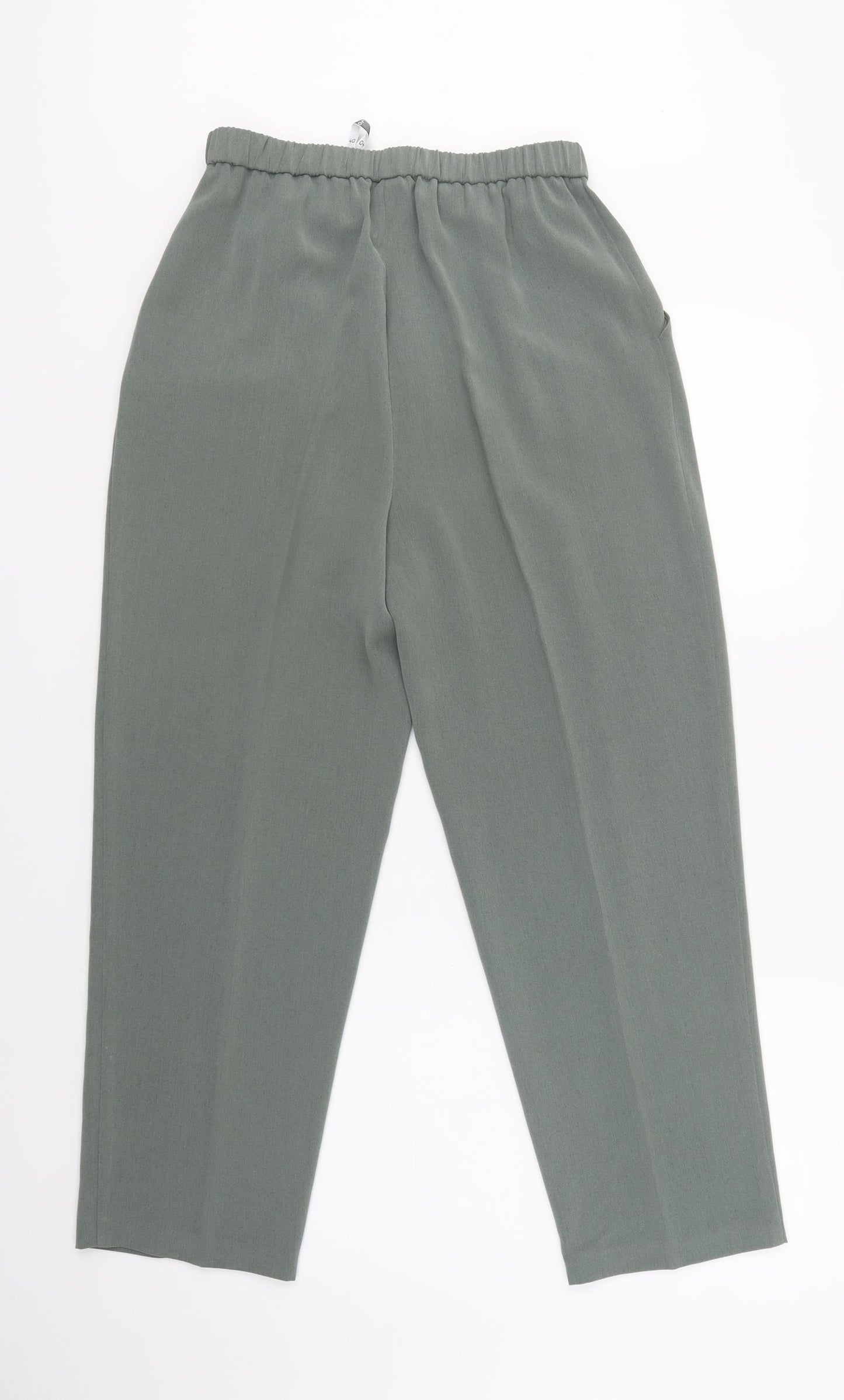 Sommermann Womens Green  Polyester Dress Pants Trousers Size 14 L28 in Regular Drawstring