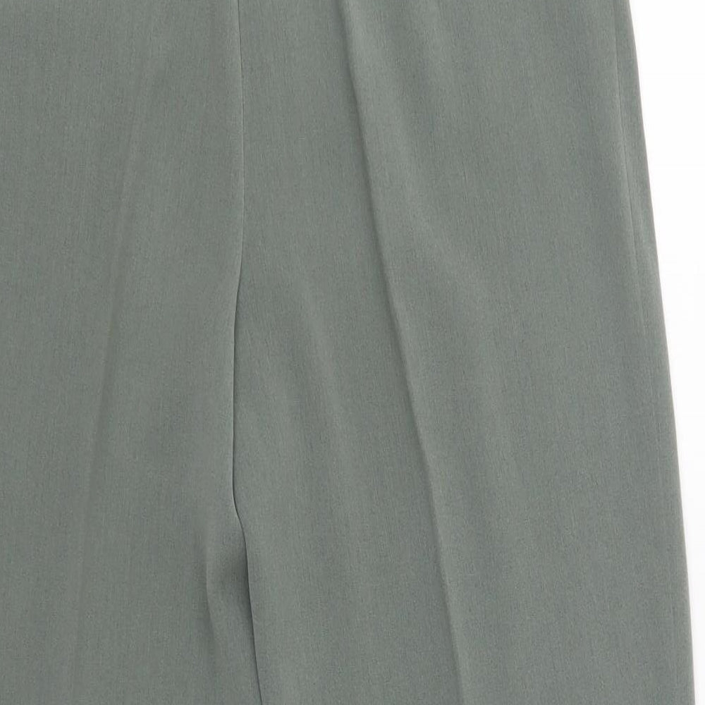Sommermann Womens Green  Polyester Dress Pants Trousers Size 14 L28 in Regular Drawstring