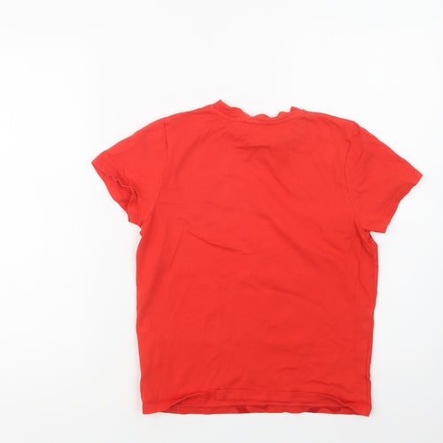 L.F.C. Boys Red  Cotton Basic T-Shirt Size 7-8 Years Crew Neck  - Liverpool FC