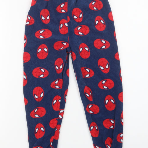 Primark Boys Blue Geometric Polyester  Pyjama Pants Size 6-7 Years   - Spider-Man
