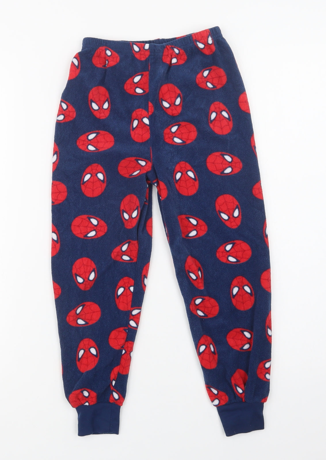 Primark Boys Blue Geometric Polyester  Pyjama Pants Size 6-7 Years   - Spider-Man