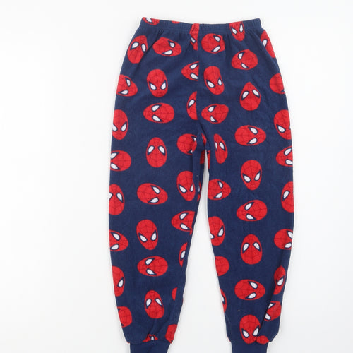 Primark Boys Blue Geometric Polyester  Pyjama Pants Size 6-7 Years   - Spider-Man