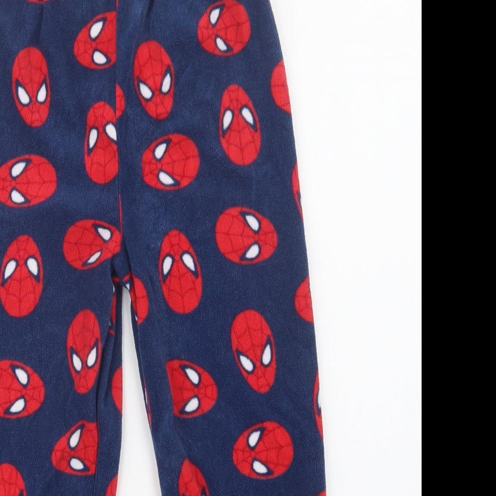 Primark Boys Blue Geometric Polyester  Pyjama Pants Size 6-7 Years   - Spider-Man