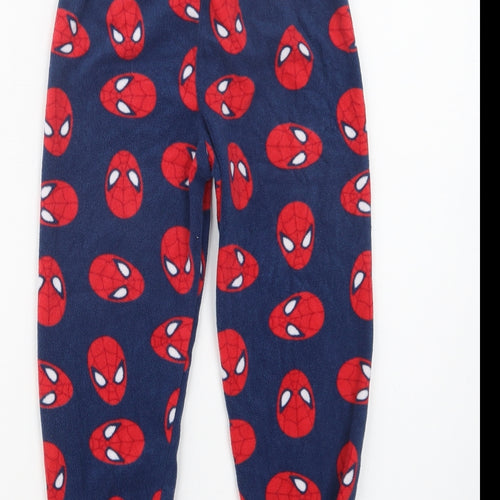 Primark Boys Blue Geometric Polyester  Pyjama Pants Size 6-7 Years   - Spider-Man