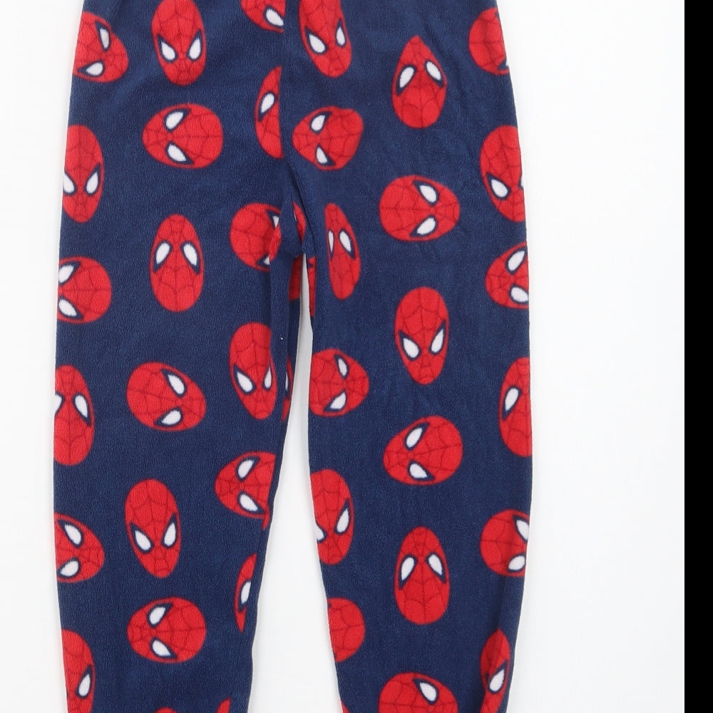 Primark Boys Blue Geometric Polyester  Pyjama Pants Size 6-7 Years   - Spider-Man