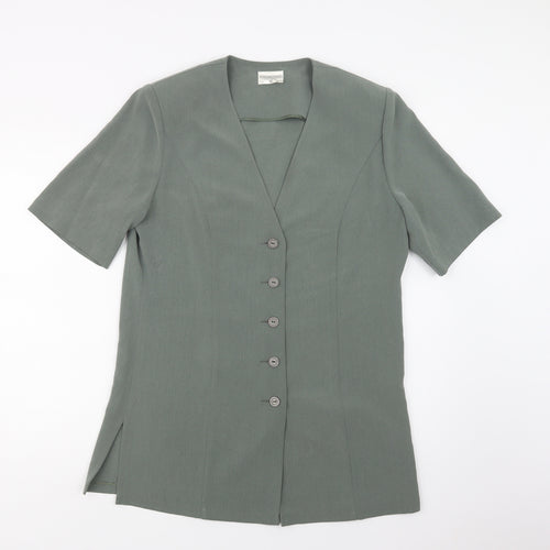 Sommermann Womens Green   Jacket Blazer Size 14  Button