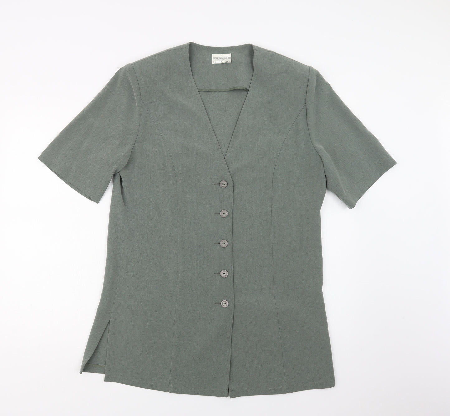 Sommermann Womens Green   Jacket Blazer Size 14  Button