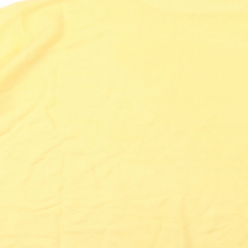 Isabelle Womens Yellow Mock Neck  Acrylic Pullover Jumper Size M