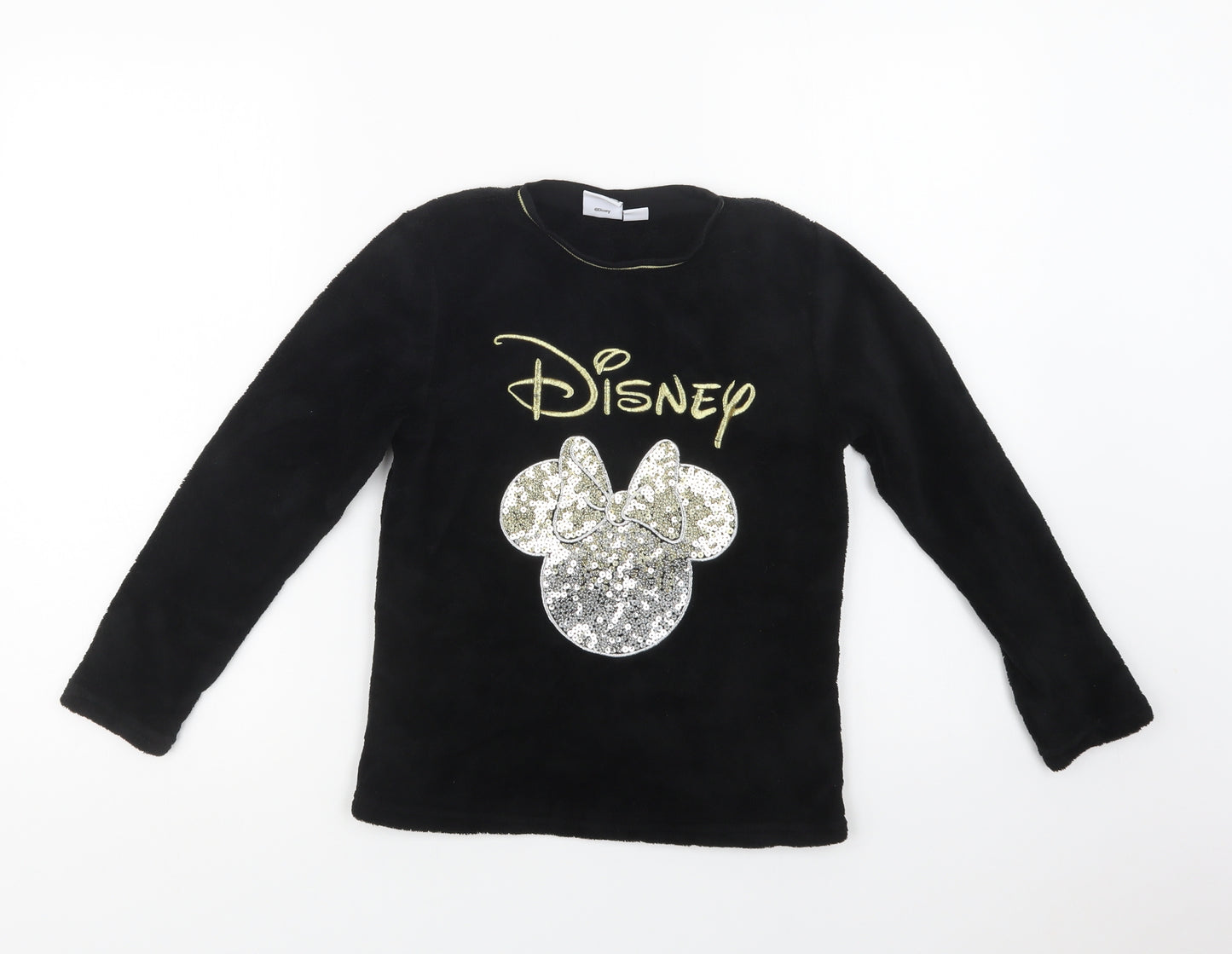 Primark Girls Black  Polyester Top Lounge Set Size 9-10 Years   - Minnie Mouse