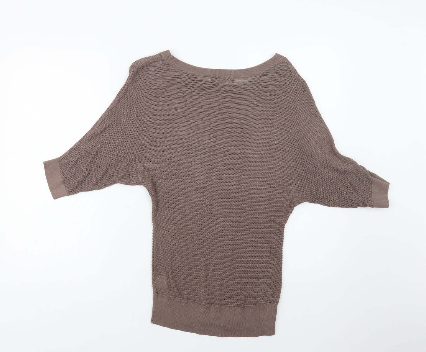 Select Womens Brown Round Neck  Viscose Pullover Jumper Size 12