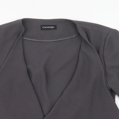 George Womens Grey   Overcoat Blazer Size 10